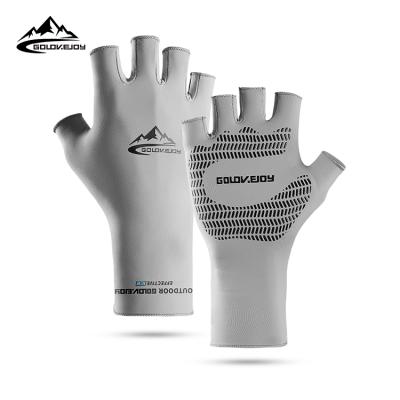 China GOLOVEJOY XG24 Safety Non-slip Ice Sunscreen Silicone Silk Gloves Outdoor Recycling Fishing Gloves for Increase Boating for sale