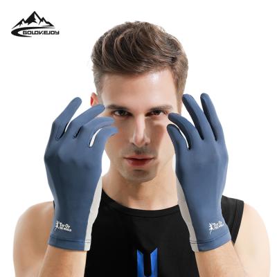 China GOLOVEJOY XG41 Ice Silk Gloves Men Women Unisex Summer Peel Anti UV Cool Outdoor Recycling Fishing Gloves Friendly For Sun Protection for sale