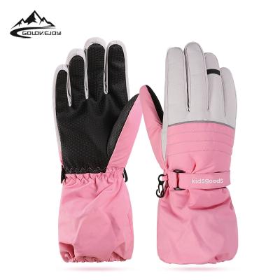 China GOLOVEJOY DRST06 Winter Cute Soft Warm Velcro Winter Outdoor Sports Child Gloves Recycling Ski Children Simple Waterproof Windproof Children for sale