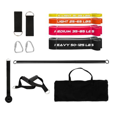 China OEM high quality resistance bands set yoga pilates stick powerhouse pilates bar kit for sale