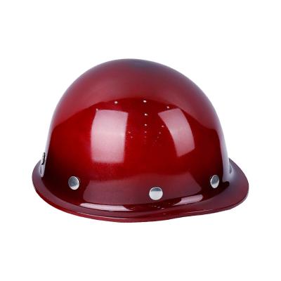 China Pintura de construction casco de trabajador de borgona De PP Color 8 ratchet suspension points anti-impact hard hat for industry for sale