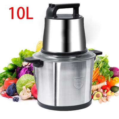 China Household high technology aluminum meat garlic grinder chopper 10l price double in Nigeria for sale