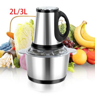 China For Sale Chopper Automatic 2L 3L Meat Chopper Food Grinders Cheap Stainless Steel Electric Grinder Household Home Kitchen Small Best for sale