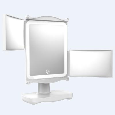 China Amazon Choice Lighted Touch Screen LED Sun Visor Vanity Desk with Lighted Mirror Dressing Table Light Mirrors for Hotel Bedroom Station for sale