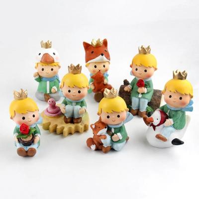 China Cute Kids Birthday Party Cake Decoration Cartoon Little Prince Baby Boy With Rose Amazing Birthday Cake Cartoon Party Decoration Cake Decorators Love Gifts for sale