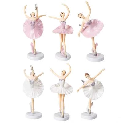 China 3pc PVC Ballet Girl Cake Topper For Baby Home Furnishings Birthday Party Cake Topper for sale