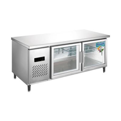 China Commercial Drinking Single-temperature Stainless Steel Air Cooling Chest Freezer Display for sale