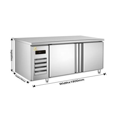 China Single-temperature stainless steel air cooling kitchen refrigerator cabinet for restaurant to use for sale