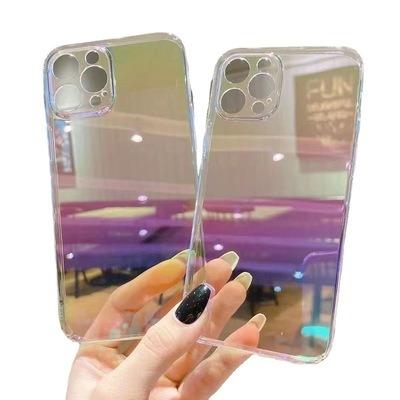 China Ramp Creative PC Gradient Laser Full PC Rainbow Mobile Phone Protective Case For iPhone7 8 plus X XS XR 11 PRO max 12 mini for sale