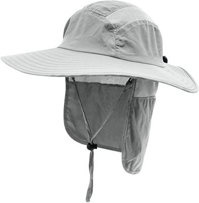 China Outdoor Activities Men And Women Anti-ultraviolet Striped Sun Hat Summer Fishing Hat With Neck Flap for sale