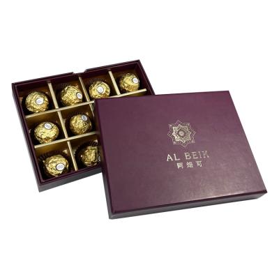 China Handmade Small Gift Cardboard Box Chocolate Packaging Box Gift Chocolate Paper Box With Inserts for sale