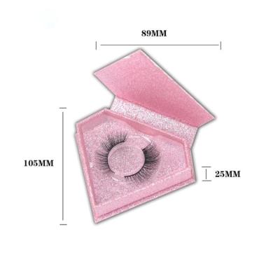 China Recycled Materials Wholesale Custom Color Magnetic Logo Printed Glitter Eyelash Box Shape for sale