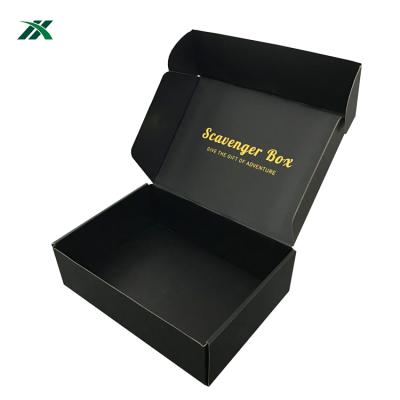 China Recycled Materials Black Heavy Duty Corrugated Paper Packing Box Custom Shipping Box for sale