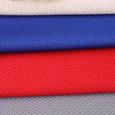 China 100% Polyester Shrink-Resistant Fabric Fine Mesh Eyelet Knitted Mesh Garment Fabric For Sportswear And Casual Wear for sale