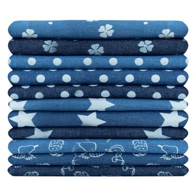 China Hot Selling Anti-static Fashion 32S Printed Cotton Washed Denim Cloth Soft And Breathable Fabric for sale