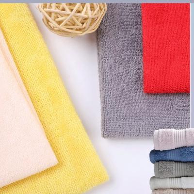 China Tear-resistant 100% Polyester Fabric Factory Stock Single Faced Terry Knitted Single Towel Fabric For Home Textile for sale