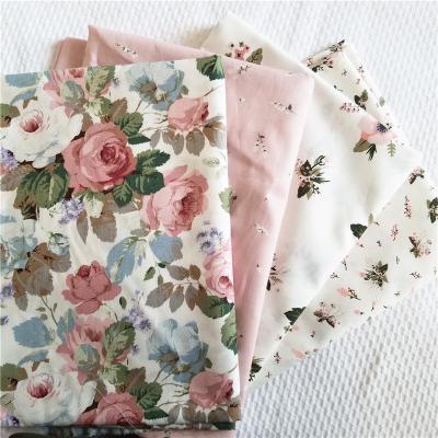 China New fashion cotton fabric home textile fabric anti-static pure pastoral style printed bedding fabric custom made for sale