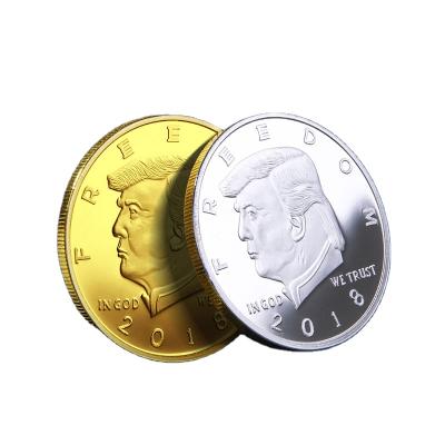 China USA Commemorate Forty-Fifth States Round Donald Trump Golden Silver President Of The United Coins for sale