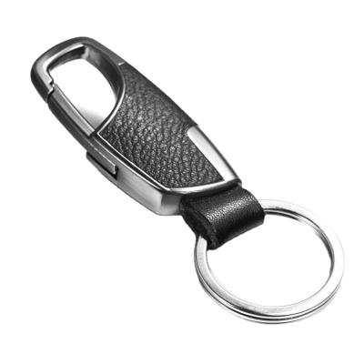 China Global Wholesale Price Custom Design Creative Leather Car Key Chain Men Metal Key Chain Ring Keyfob Genuine Leather Soft for sale