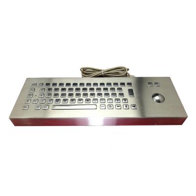 China New Hot Selling Numpad Riot Removable Stainless Steel Metal Brushed 65 Key Keyboard With Trackball for sale