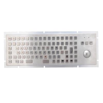 China Numeric Keypad Stainless Steel Metal Medical Keyboard With Trackball for sale