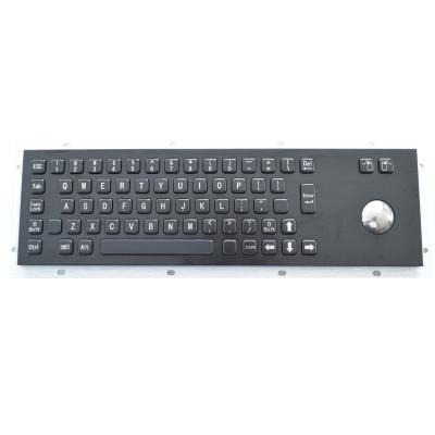 China Backlit Keypad Ticket Vending Machine Stainless Steel Metal Keyboard With Trackball for sale