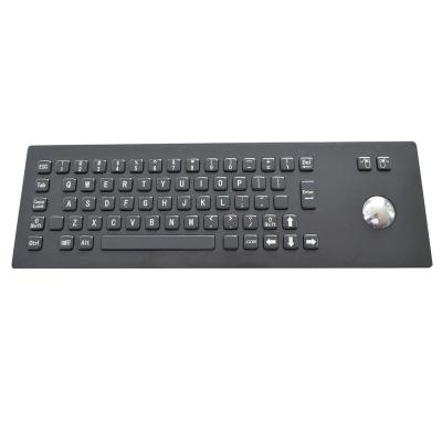 China Metal Stack Stainless Steel Metal Surface Charging Keyboard With Trackball for sale