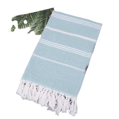 China Factory Wholesale Child Safe Directly Customized Stripe Pestemal Fouta Cotton Bath Beach Towel for sale