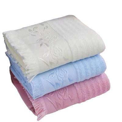 China Wholesale High Quality Bamboo Face Towel Child Safe Cotton Face Towel Stripes Cotton Towel for sale