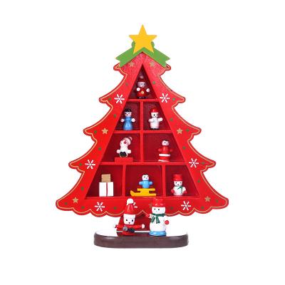 China Creative Wooden Christmas Tree Window Table Decorations Children's DIY Gifts Shopping Mall Craft Decorations L/M/S for sale