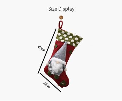 China Europe New Year Christmas Stocking Sack Christmas Gift Candy Bag Christmas Decorations For Sock Christmas Tree Home Decor for sale