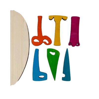 China DIY TOY Montessori Puzzle Wooden 3D Puzzle Toys For Kids Wood Puzzles Intelligence Children Educational Toy for sale