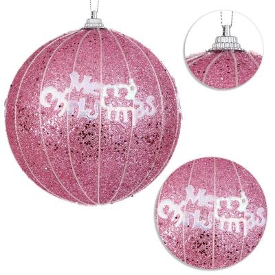 China Foam Ball Christmas Baubles Glitter Dangling Glitter Foam Christmas Ball Christmas Tree Ornament Hanging New Year Wedding Party Creative Decor for sale