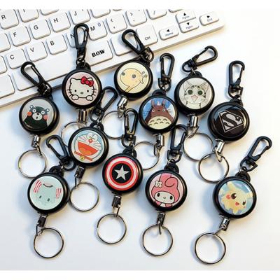 China Wholesale Custom Lanyard Badge Reel Keychain With Retractable Fashion Best Quality for sale