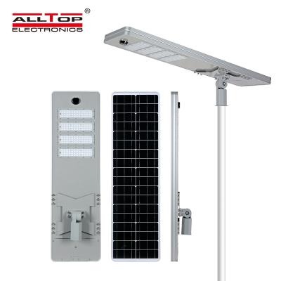 China ROAD ALLTOP high quality outdoor courtyard lighting ip65 smd 50w 100w 150w 200w aio integrated all in one led solar street light for sale