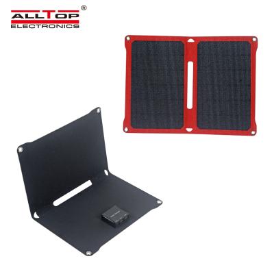 China ALLTOP China Factory Direct Sale 14w 6V Folding Foldable Solar Cell Solar Panel 290*195*25mm for sale