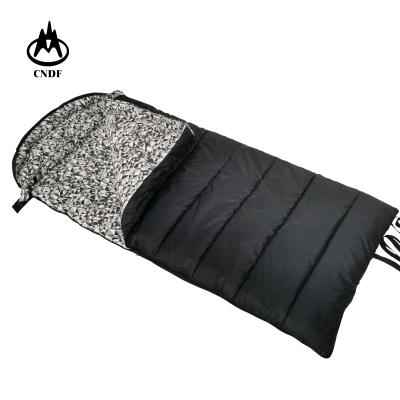 China Envelope Type Large Size Thick Envelope Sleeping Bag With Hood, Cotton Flannel, Warm Comfortable For Winter Camping Outdoor Traveling for sale