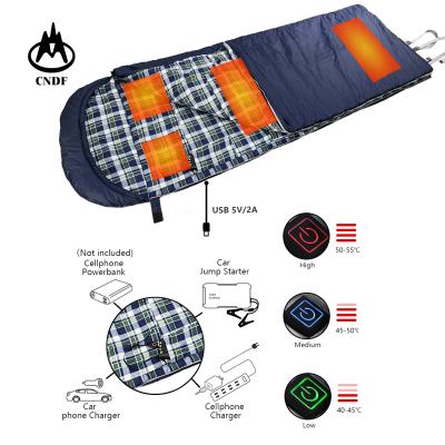 China Graphene heating custom, water proof, washable, electric usb power, self-heating, thermal sleeping bag for winter cold weather outdoor camping for sale