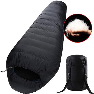 China Mummy Waterproof Lightweight Portable Nylon Down Sleeping Bag For Winter Cold Weather Outdoor Camping Backpacking Hiking for sale