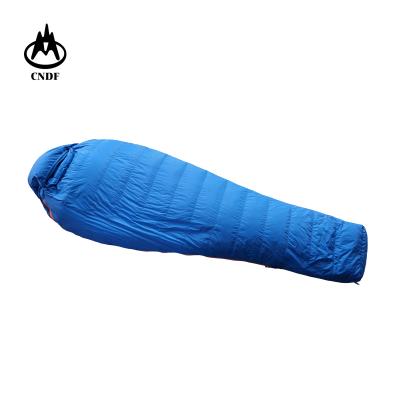 China Mummy Camping Warm Lightweight Climbing Travel, Waterproof, 90% Goose Down Nylon Mummy Sleeping Bag With Compression Sack for sale