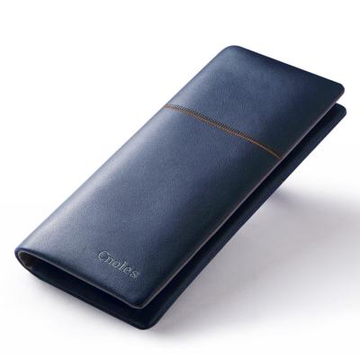 China Wholesale Good Quality Soft Leather Long No Saffiano Cow Leather Wallet Men Wallet For Men for sale