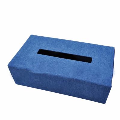 China Eco-friendly Tissue Box Crate Napkin Holder, New Design Folding Tissue Box Velvet Interior for sale