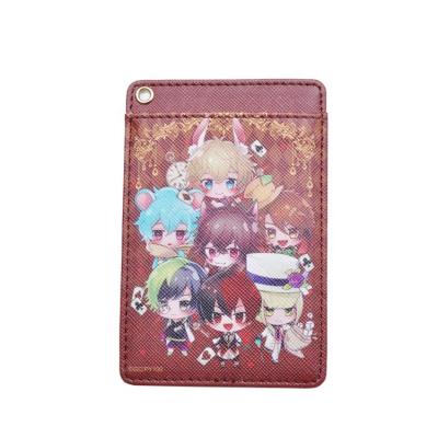 China Cartoon Customized Digital Printing PU Card Holder Luggage Tag Card Holder for sale