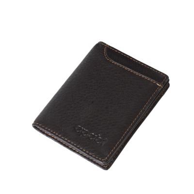 China Normcore/Smaller Minimalist Luxury Genuine Cow Leather Business Men's Name Card Holder Credit Card Holder Compact for sale