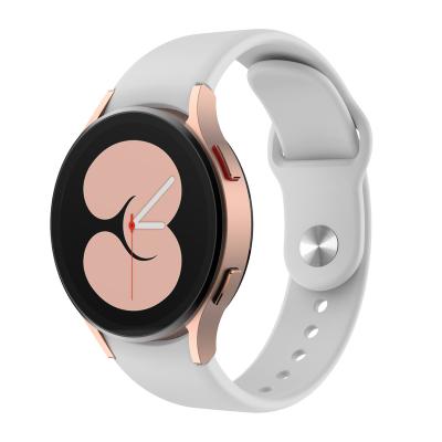 China Adjustable Sport Watch Band 20mm Silicone Strap For Samsung Galaxy Watch 4 Original 40mm / 44mm No Gap Strap For Galaxy Watch 4 Classic 46mm / 42mm for sale