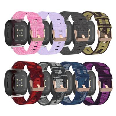 China High Quality Adjustable Sports Watch Strap Nylon Watch Band For Fitbit Versa 3 Versa 4 Sense 2 Smart Watch Band Strap for sale