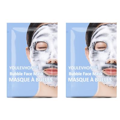 China Detox YOULEVHONG Bubble Face Mask Sheet Green Tea Extract Charcoal Powder for sale