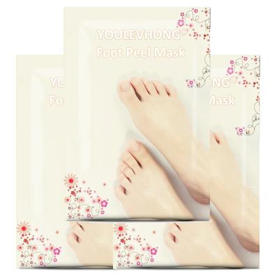 China Skin Softening YOULEVHONG Foot Peel Mask for All Skin Types 2 Pairs to Nourish and Remove Dead Skin Peel Off After 60-90 for sale