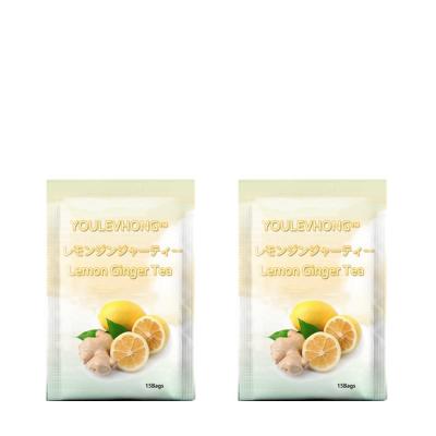 China Organic Lemon Ginger Tea Bags For Immune Support And Digestion Beauty Natural Detox Herbal  Tea for sale