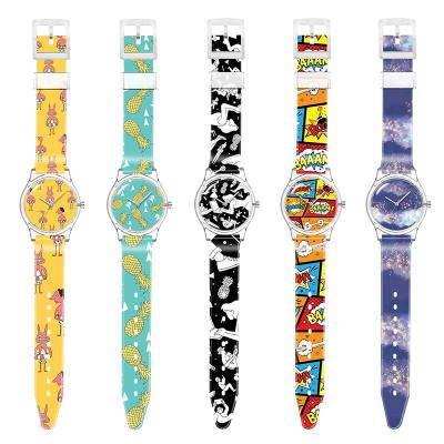 China Water Resistant Customize Logo Watch Face Printed OEM Recyled Plastic To Design Own Character Custom Watch Customized Watch Dial Strap for sale